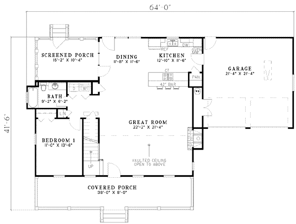 Dream House Plan - Country Floor Plan - Main Floor Plan #17-523