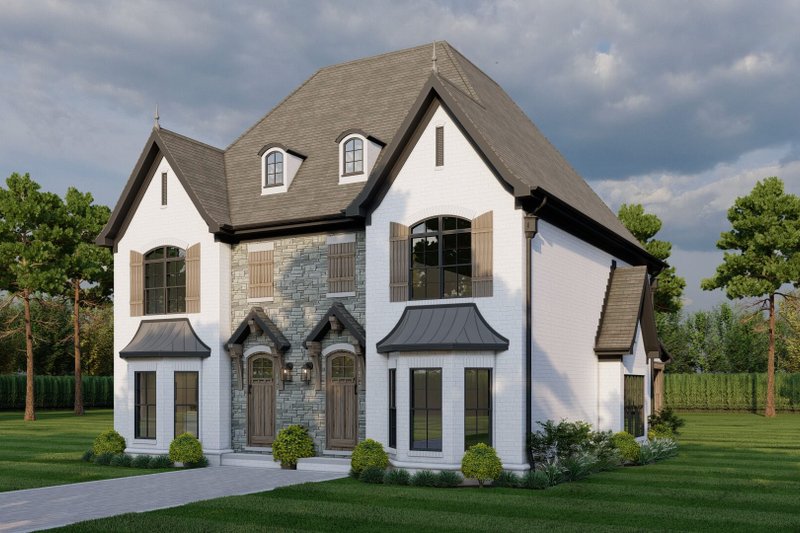 European Style House Plan - 2 Beds 2.5 Baths 1764 Sq/Ft Plan #17-2527