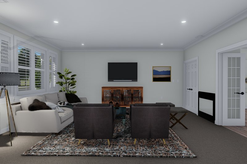 House Plan Design - Interior - Family Room for Cottage House Plan #1060-64 - 2 bed, 2 bath