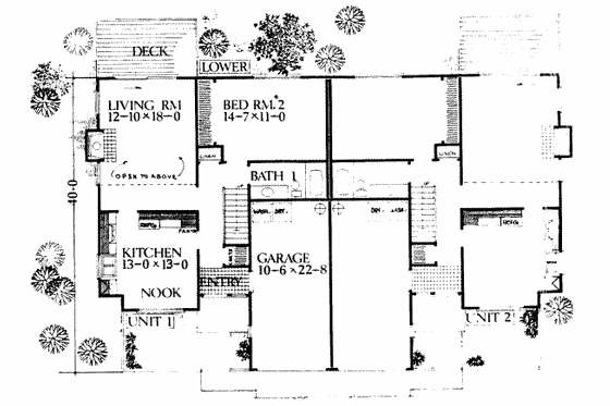 Floor Plan - Main Floor House Plan #303-222 - 2 bed, 2 bath