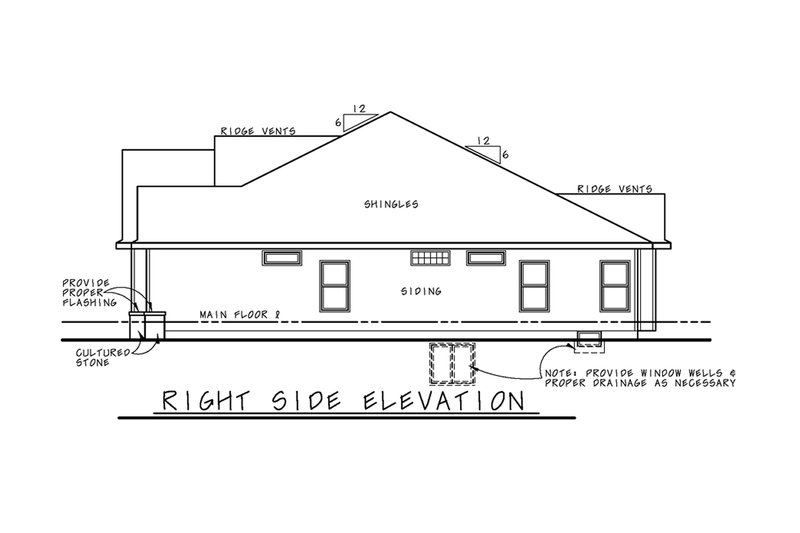 Home Plan - Exterior - Front Elevation 4 for Ranch House Plan #20-2312 - 3 bed, 2 bath