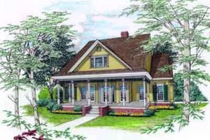 Southern Exterior - Front Elevation Plan #45-249
