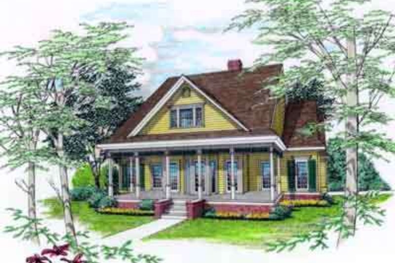 Architectural House Design - Southern Exterior - Front Elevation Plan #45-249