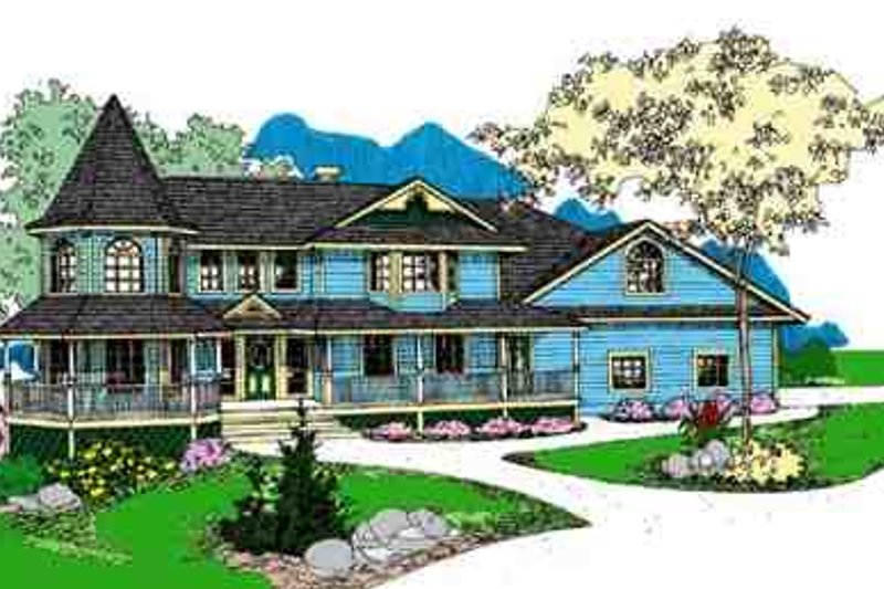 Dream House Plan - Victorian Exterior - Front Elevation Plan #60-610