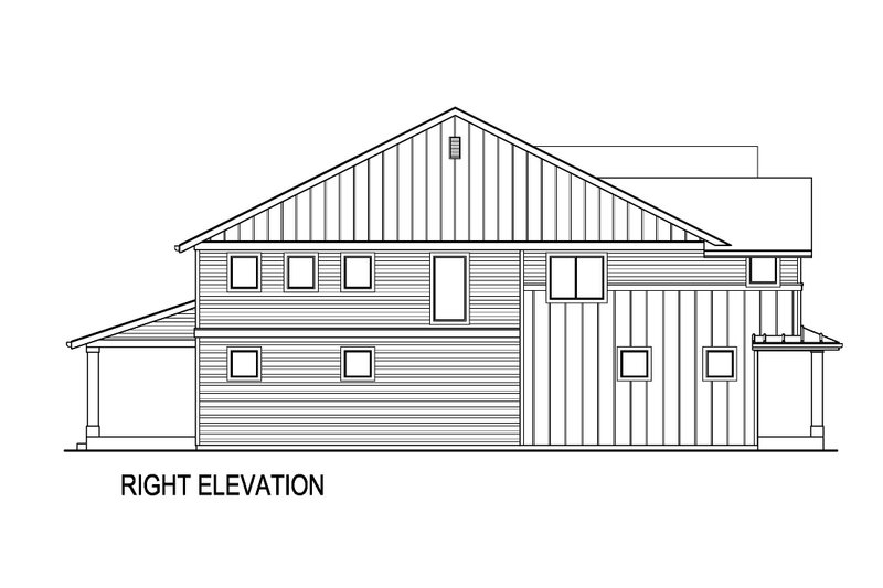 House Blueprint - Exterior - Other Elevation 1 for Farmhouse House Plan #569-56 - 5 bed, 3 bath