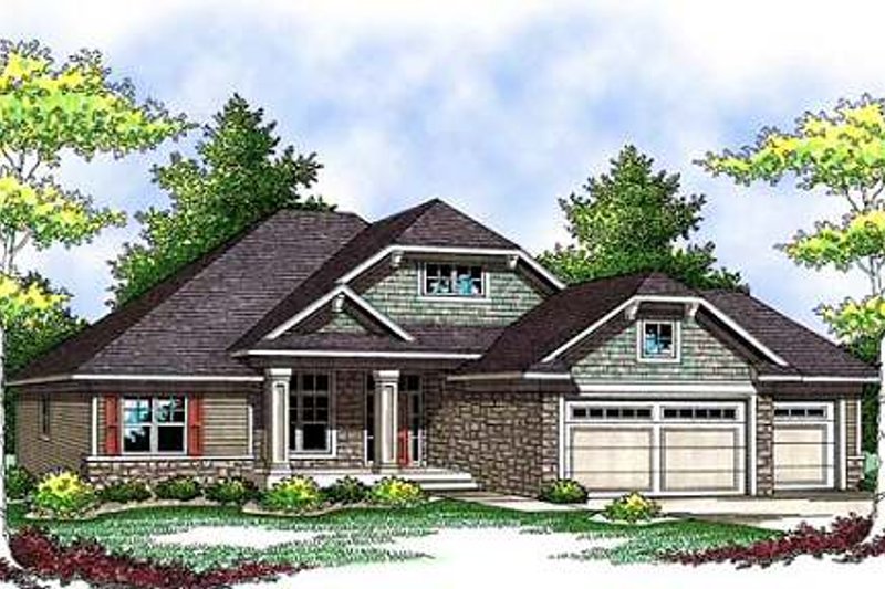 Home Plan - Craftsman Exterior - Front Elevation Plan #70-909