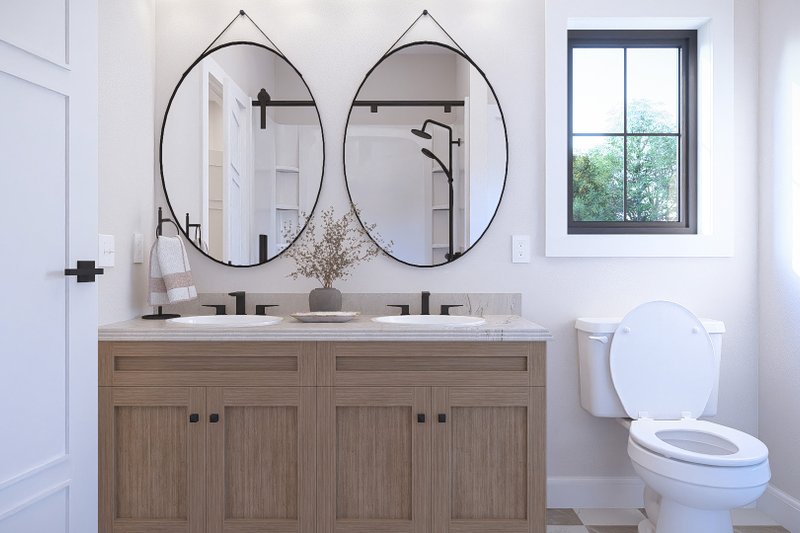 Architectural House Design - Interior - Master Bathroom for Farmhouse House Plan #455-804 - 3 bed, 2 bath