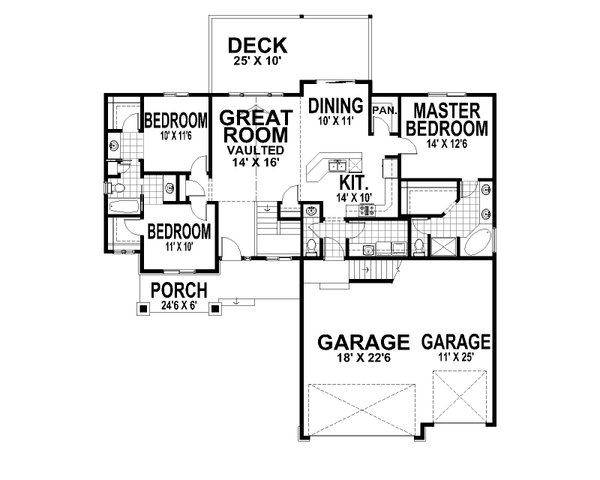 Dream House Plan - Craftsman Floor Plan - Main Floor Plan #112-258