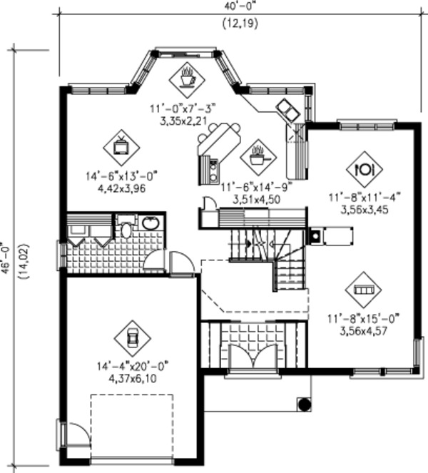 Dream House Plan - Floor Plan - Main Floor Plan #25-4224
