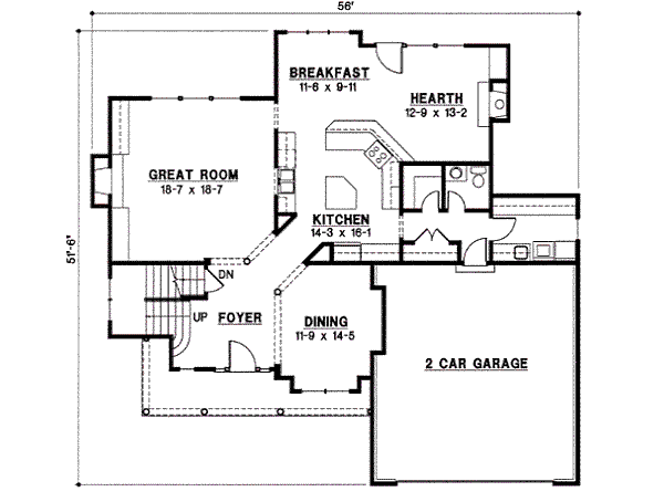 Traditional Floor Plan - Main Floor Plan #67-833