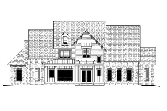 Exterior - Front Elevation 4 for Modern House Plan #1081-11 - 4 bed, 4.5 bath