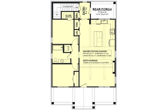 Floor Plan - Other Floor for Farmhouse House Plan #430-429 - 2 bed, 1 bath
