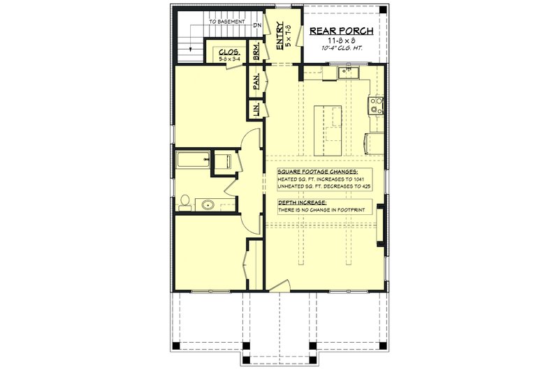 House Blueprint - Floor Plan - Other Floor for Farmhouse House Plan #430-429 - 2 bed, 1 bath