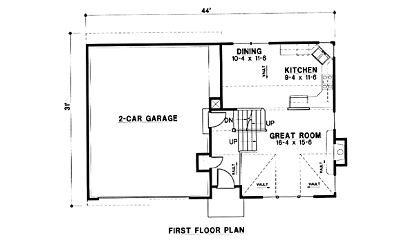 Traditional Floor Plan - Main Floor Plan #67-113