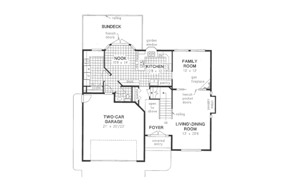 Floor Plan - Main Floor for European House Plan #18-9415 - 4 bed, 2.5 bath