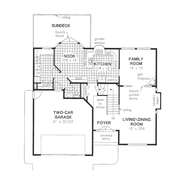 Home Plan - European Floor Plan - Main Floor Plan #18-9415