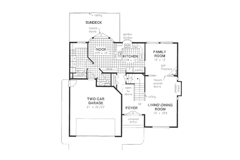 House Plan Design - Floor Plan - Main Floor for European House Plan #18-9415 - 4 bed, 2.5 bath