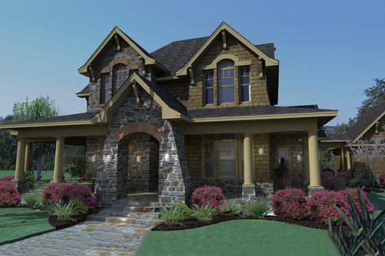 Exterior - Front Elevation 5 for Craftsman House Plan #120-167 - 3 bed, 2.5 bath