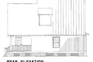 Exterior - Rear Elevation for Country House Plan #17-2022 - 2 bed, 2 bath