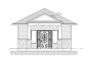 Exterior - Front Elevation 3 for Cottage House Plan #1077-7 - 1 bed, 1 bath
