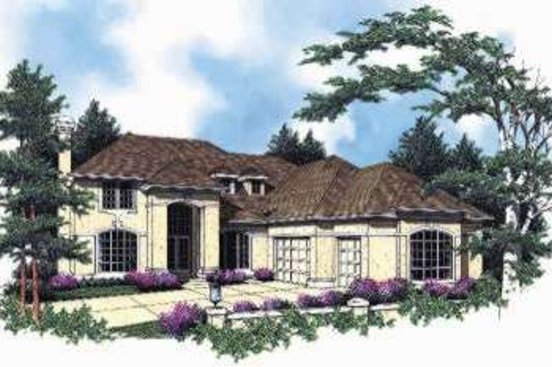 House Plan Design - Mediterranean Exterior - Front Elevation Plan #48-181
