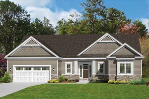 Ranch Exterior - Front Elevation Plan #1010-101