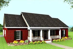 Ranch Exterior - Front Elevation Plan #44-117