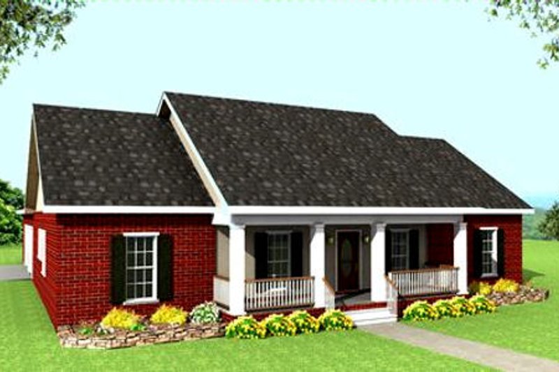 Architectural House Design - Ranch Exterior - Front Elevation Plan #44-117