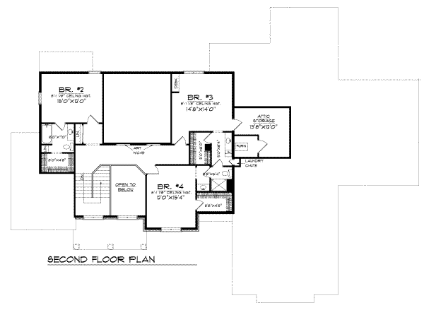 Dream House Plan - European Floor Plan - Upper Floor Plan #70-548