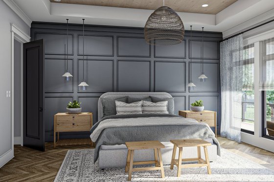 Interior - Master Bedroom for Beach House Plan #455-291 - 2 bed, 2.5 bath