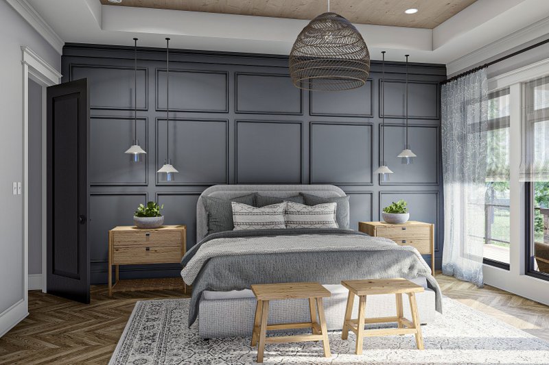 House Design - Interior - Master Bedroom for Beach House Plan #455-291 - 2 bed, 2.5 bath