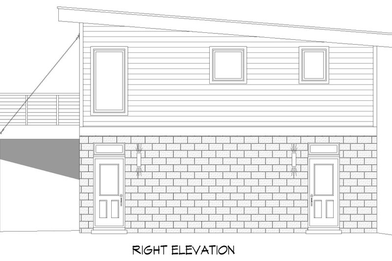 Dream House Plan - Exterior - Other Elevation 1 for Contemporary House Plan #932-615 - 1 bed, 1 bath