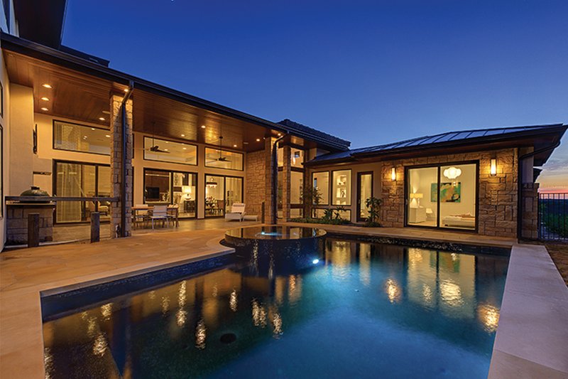 Architectural House Design - Exterior - Rear Elevation 2 for Contemporary House Plan #935-5 - 4 bed, 4 bath