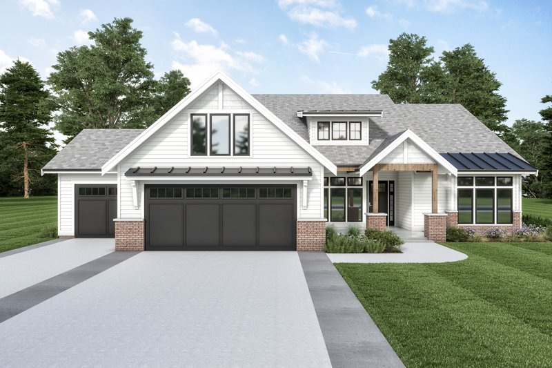 Dream House Plan - Farmhouse Exterior - Front Elevation Plan #1070-118