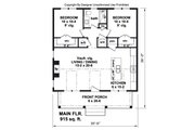 Craftsman Style House Plan - 2 Beds 1 Baths 915 Sq/Ft Plan #51-1439 