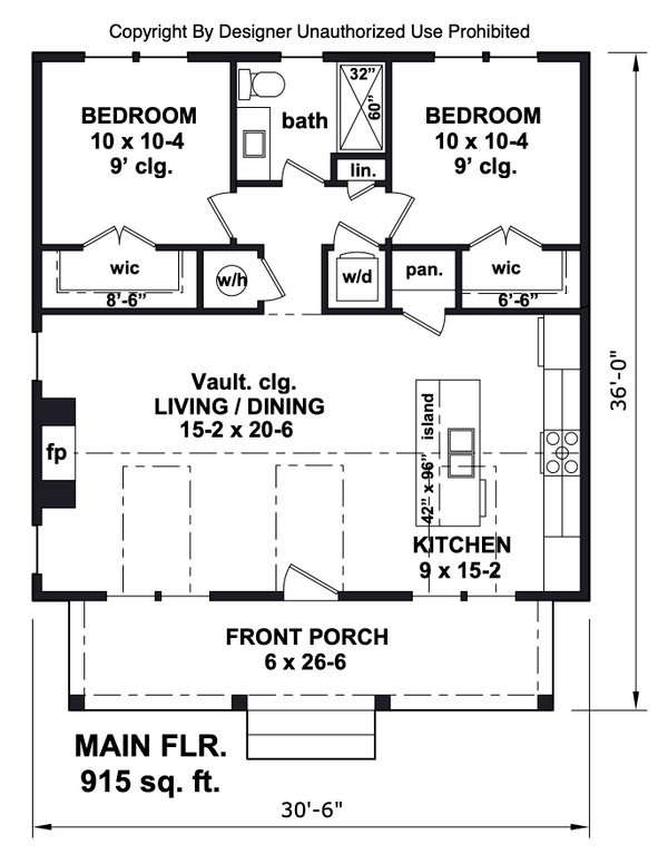 Craftsman Floor Plan - Main Floor Plan #51-1439