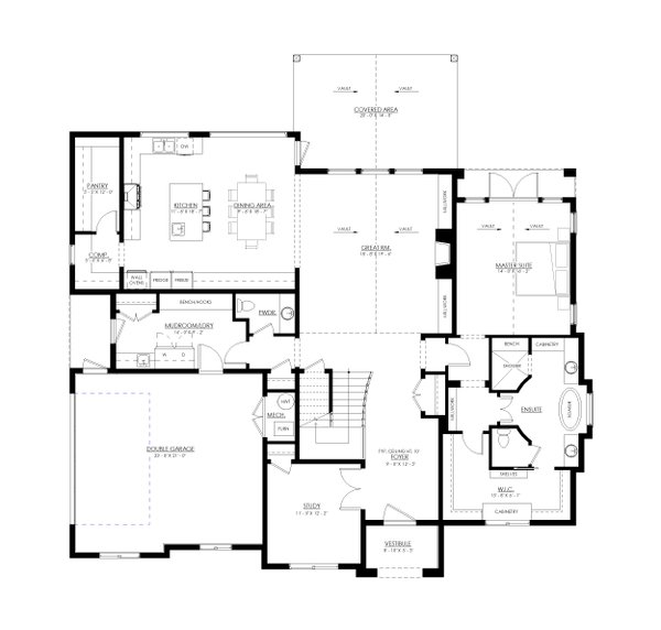 European Floor Plan - Main Floor Plan #1114-23