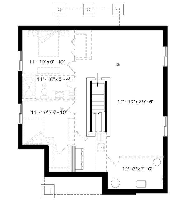Architectural House Design - Modern Floor Plan - Lower Floor Plan #23-2638