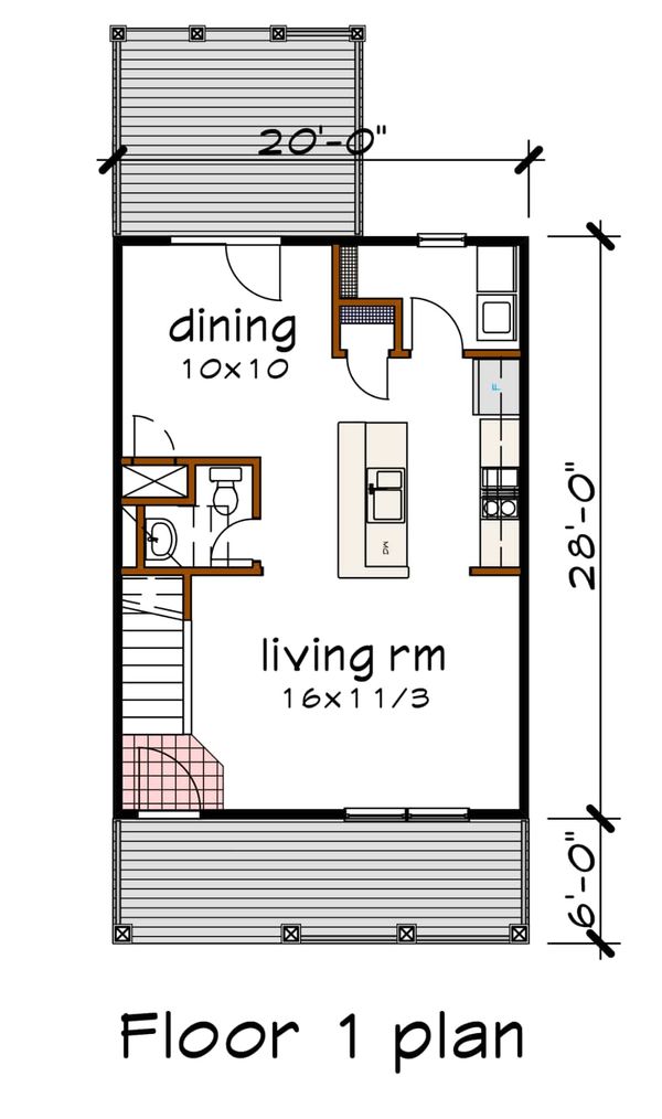Dream House Plan - Cottage Floor Plan - Main Floor Plan #79-120