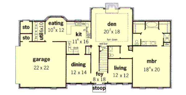 European Floor Plan - Main Floor Plan #16-217