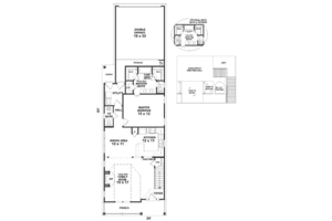 Floor Plan - Main Floor for Farmhouse House Plan #81-133 - 3 bed, 2.5 bath