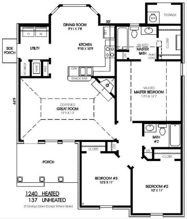 Traditional Floor Plan - Main Floor Plan #424-256
