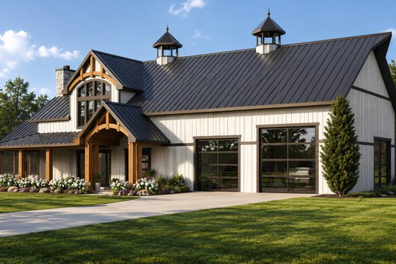 Exterior - Front Elevation 3 for Barndominium House Plan #1064-494 - 3 bed, 2.5 bath