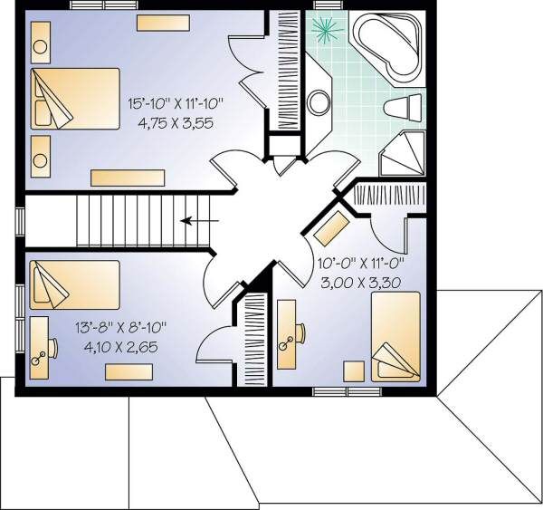 Home Plan - Country Floor Plan - Upper Floor Plan #23-262