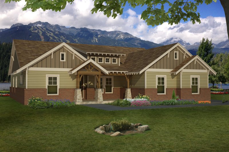 Dream House Plan - Craftsman Exterior - Front Elevation Plan #932-282
