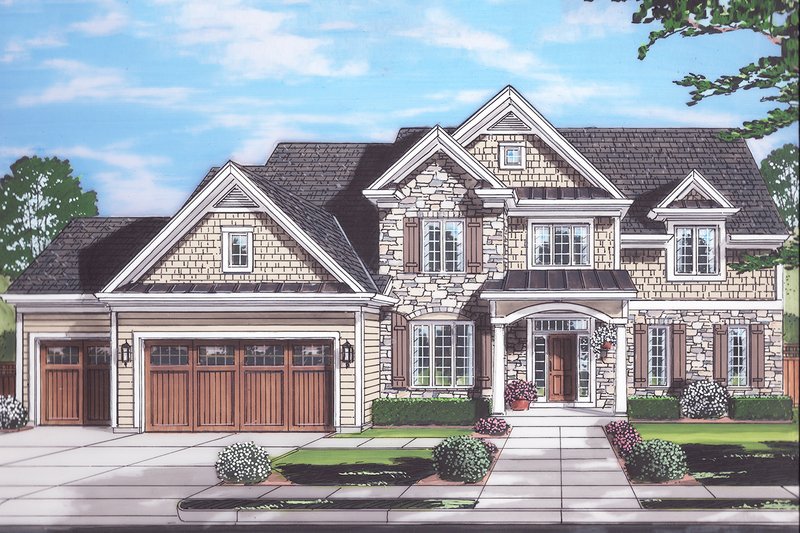 Dream House Plan - Traditional Exterior - Front Elevation Plan #46-887