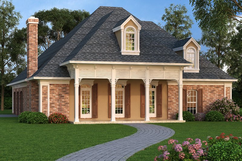 Home Plan - Front Elevation - 1400 square foot European home