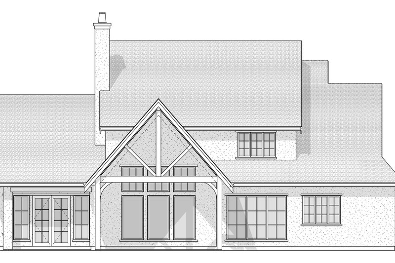 Dream House Plan - Exterior - Rear Elevation 2 for European House Plan #1114-1 - 4 bed, 2.5 bath