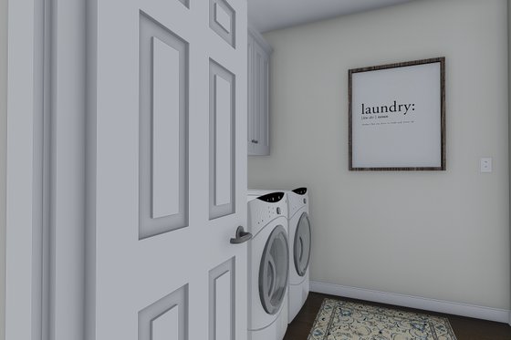 Interior - Laundry for Traditional House Plan #1060-69 - 5 bed, 4.5 bath