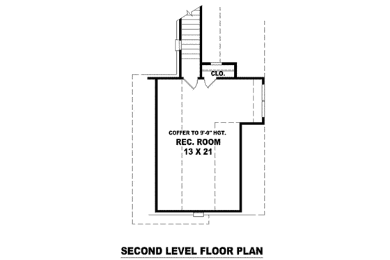 Floor Plan - Upper Floor for European House Plan #81-1227 - 3 bed, 2.5 bath